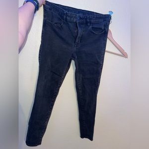 black hi rise AE jegging